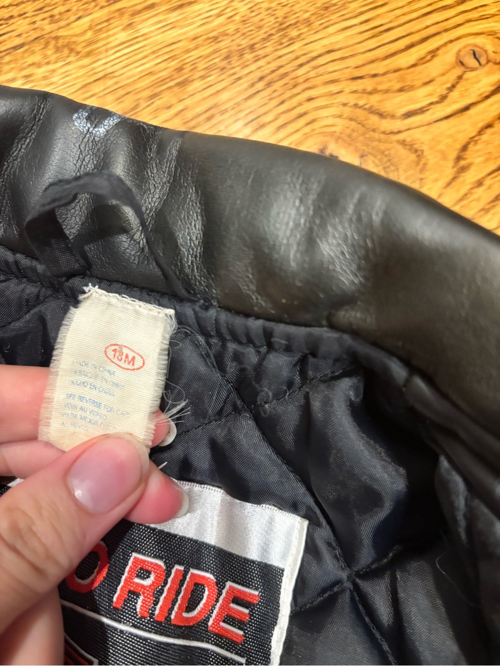 Harley-Davidson Y2K Vintage Motorcycle Leather Jacket Embroidered Size 18 Months - Picture 4 of 5